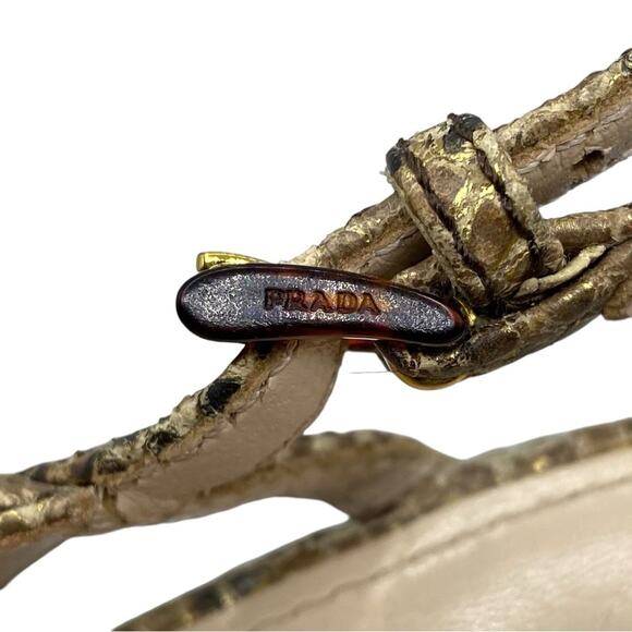 Prada Python T-strap Platform Wedge Sandals size 36.5 - Picture 12 of 16